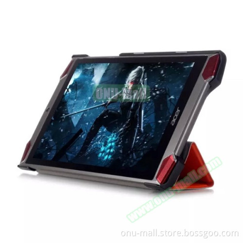Karst Texture 3 Folding Flip Leather Cover Case for Acer Predator 8